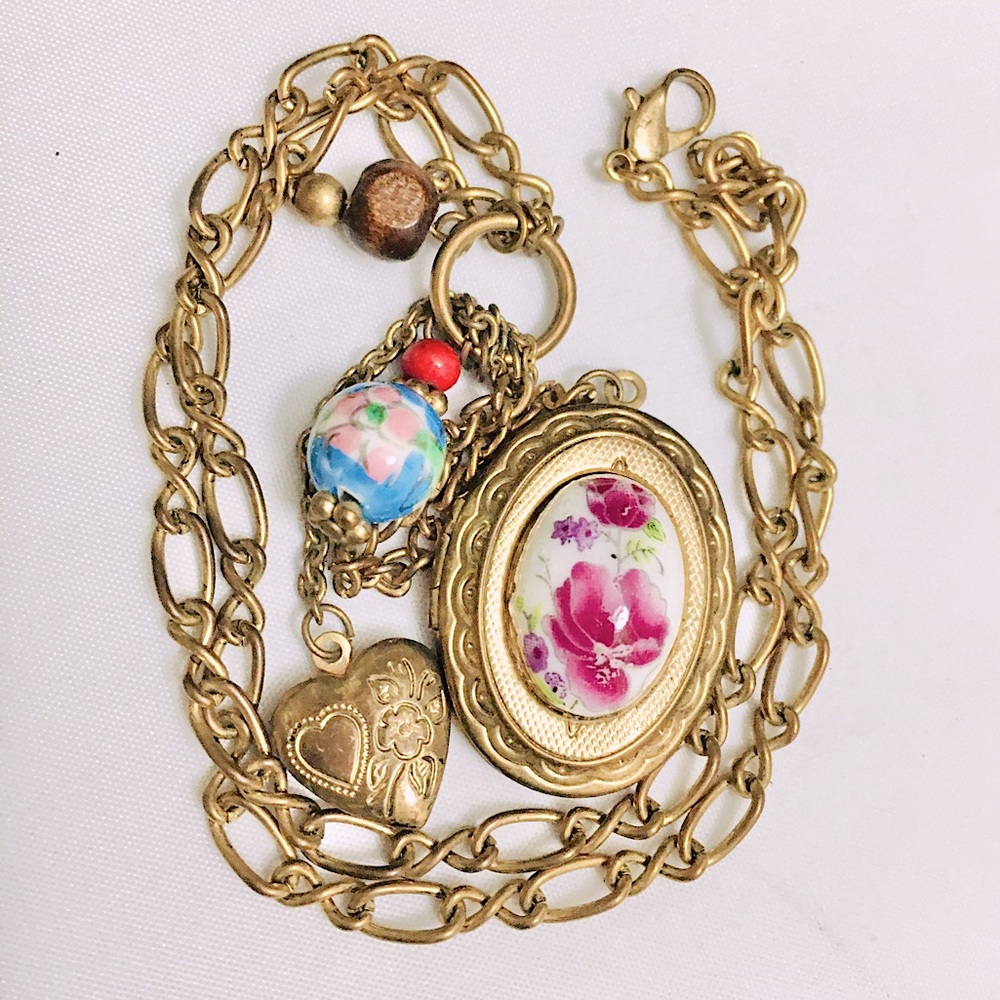 Charm Double Locket Necklace